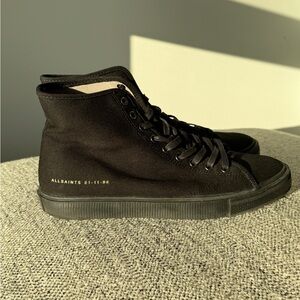 All Saints Black Canvas High-Tops